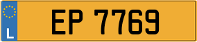 Trailer License Plate